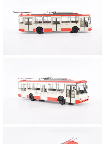 1:43 Škoda 14TR Czech Double-Axle Trolleybus Die-Cast Model