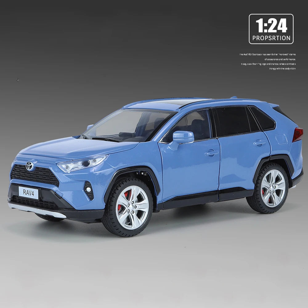 Toyota RAV4 1:24 Diecast Alloy SUV Model Car with Sound & Light