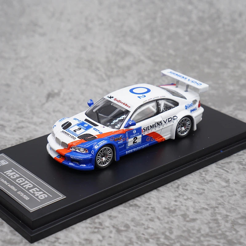 DCM 1:64 BMW M3 GTR E46 Racing Car Diecast Model Collectible