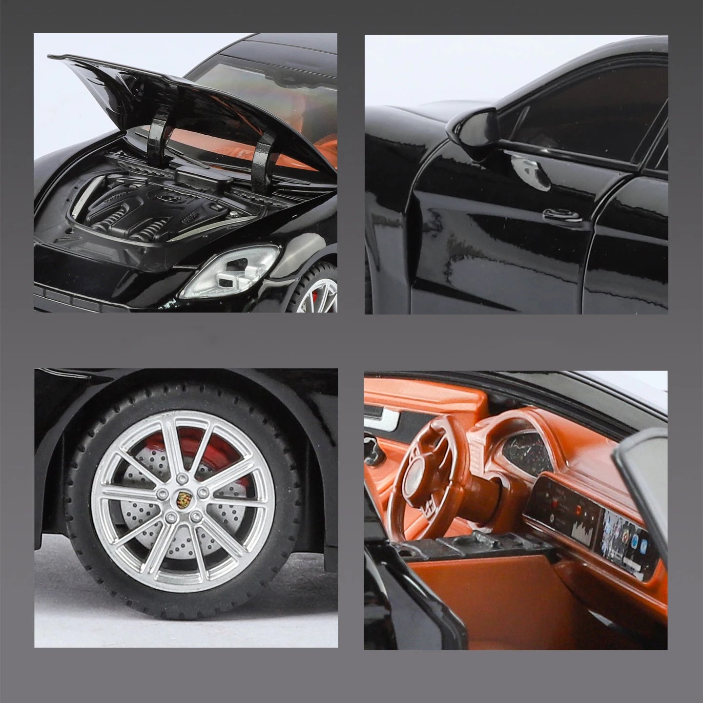 Porsche Panamera Diecast Alloy Model Car with Sound, Light &amp; Pull-Back Action
