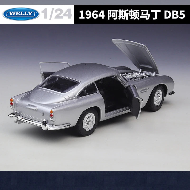 WELLY 1:24 Aston Martin DB5 Alloy Car Diecasts & Toy Vehicles Car Model Miniature Scale Model Car Toy For Children