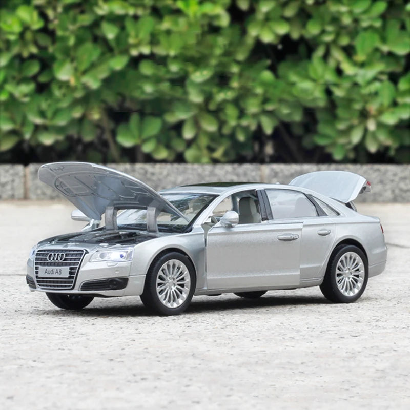 Audi A8 Luxury Sedan Diecast Model Car with Sound & Light – 1:32 Scale
