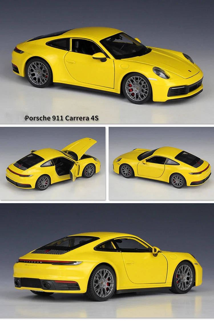 WELLY 1:24 Porsche 911 Carrera 4S Alloy Car Model Diecasts & Toy Vehicles Collect Car Toy Boy Birthday gifts
