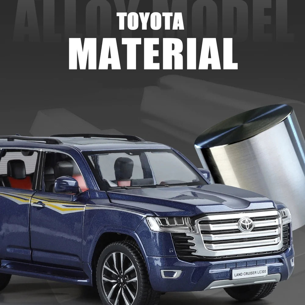 Toyota Land Cruiser LC300 Diecast Alloy SUV Model Car Pull Back Sound & Light