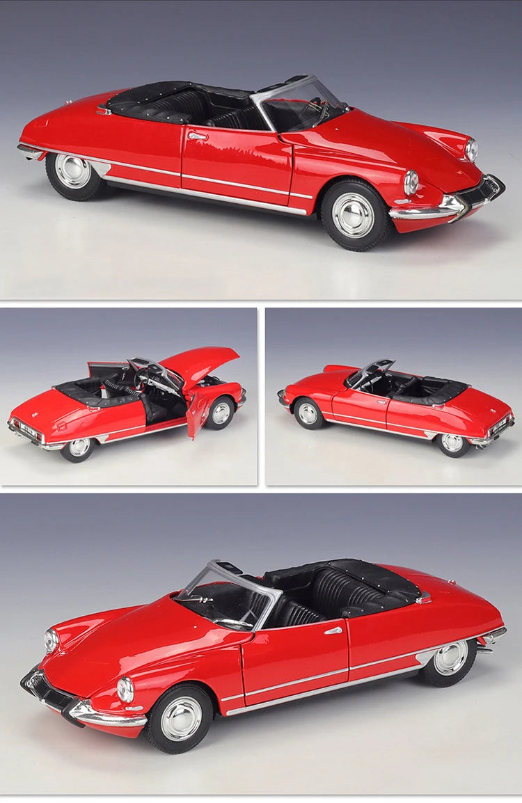 WELLY 1:24 Citroen DS19 Cabriolet Alloy Car Diecasts & Toy Vehicles Car Model Miniature Scale Model Car Toy For Children