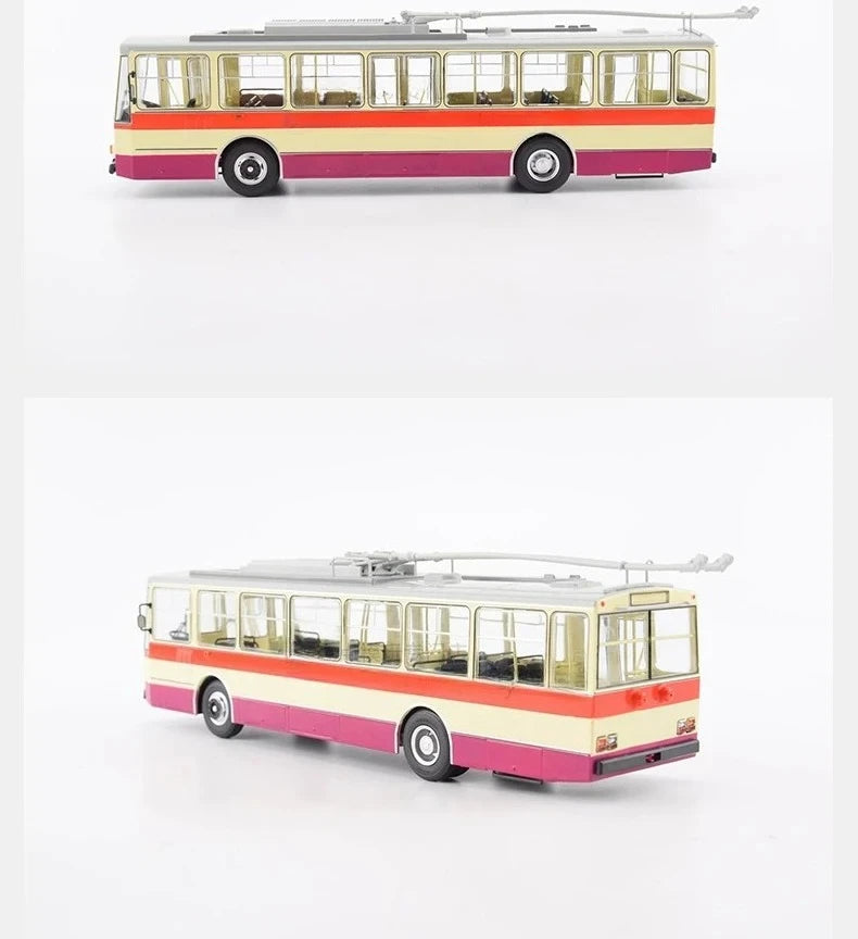 SKODA-14TR Dual-axle Trolleybus Vintage-style Bus 103663 Collectible Static Model