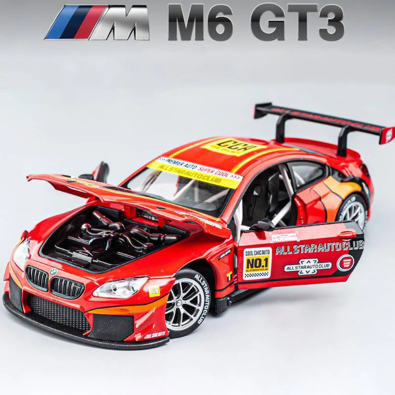 BMW Z4 GT3 M4 BMW M6 Racing Diecast Model Car (1:24 Scale)