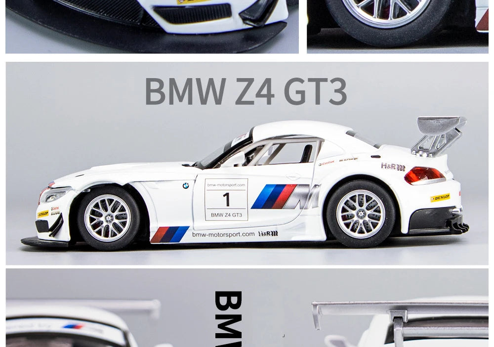 BMW Z4 GT3 M4 BMW M6 Racing Diecast Model Car (1:24 Scale)