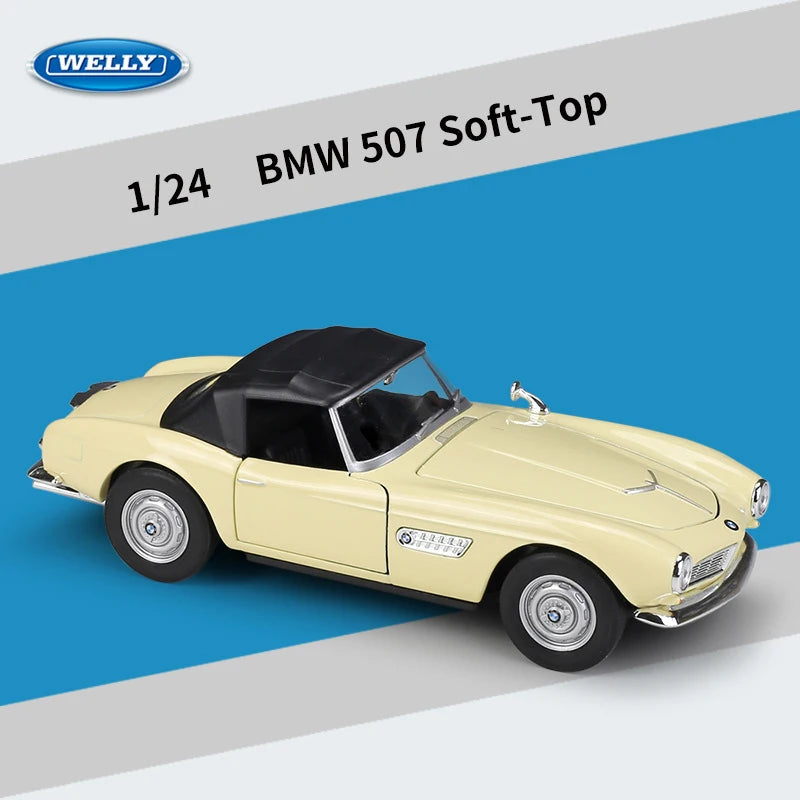 WELLY 1:24 BMW 507 Convertible BMW 507 Soft-Top 1956 Alloy Car Model Diecasts & Toy Vehicles Collect Car Toy Boy Birthday gifts