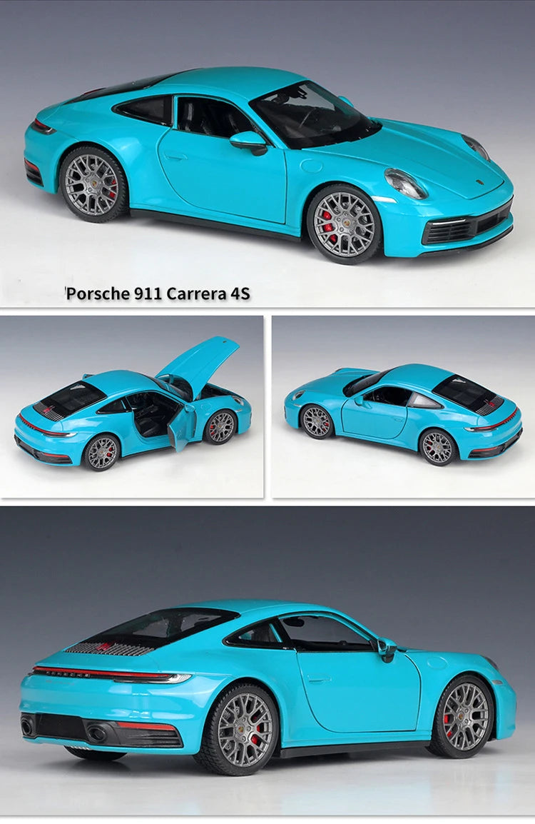 WELLY 1:24 Porsche 911 Carrera 4S Alloy Car Model Diecasts & Toy Vehicles Collect Car Toy Boy Birthday gifts