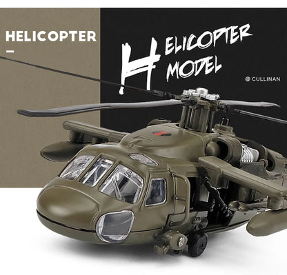Sikorsky  UH-60 Black Hawk Helicopter Diecast Collectible Model Sound & Light Effects