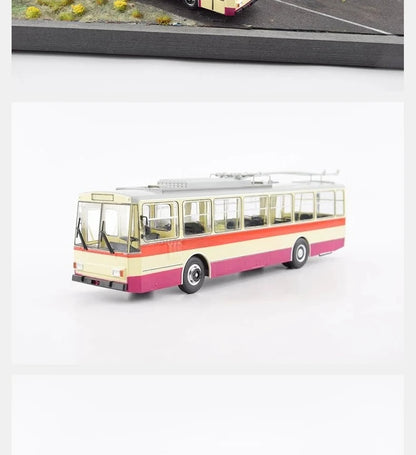 SKODA-14TR Dual-axle Trolleybus Vintage-style Bus 103663 Collectible Static Model