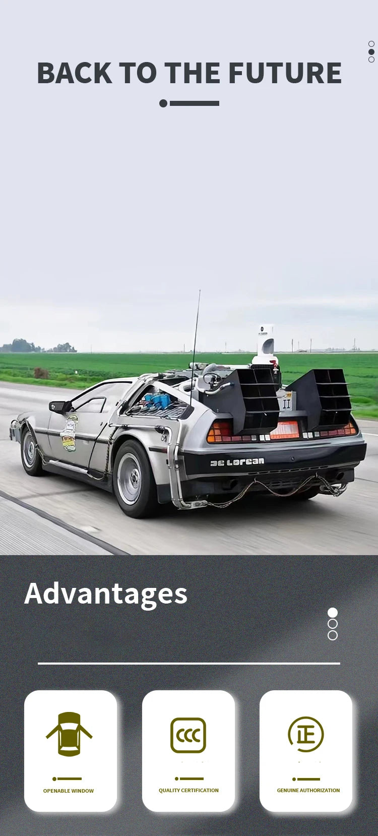 WELLY 1:24 Diecast Alloy Car Model – Back to the Future Edition