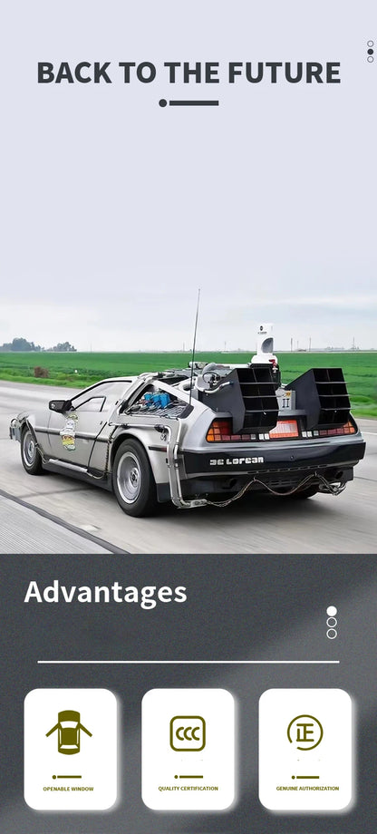 WELLY 1:24 Diecast Alloy Car Model – Back to the Future Edition