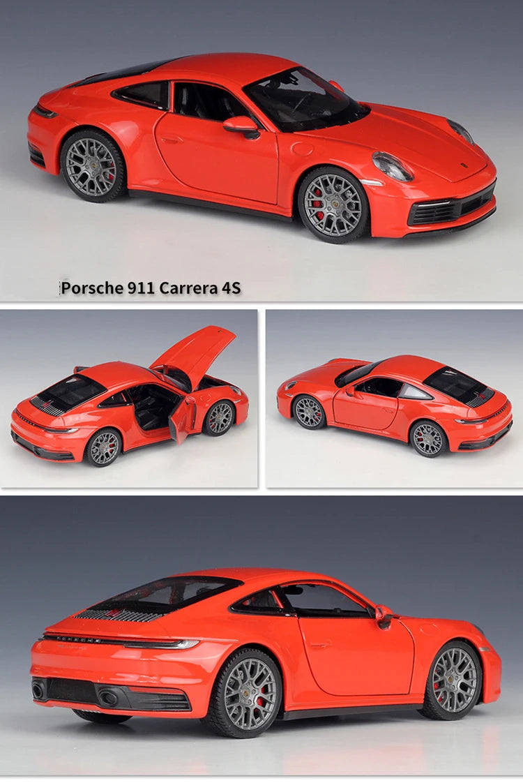 WELLY 1:24 Porsche 911 Carrera 4S Alloy Car Model Diecasts & Toy Vehicles Collect Car Toy Boy Birthday gifts