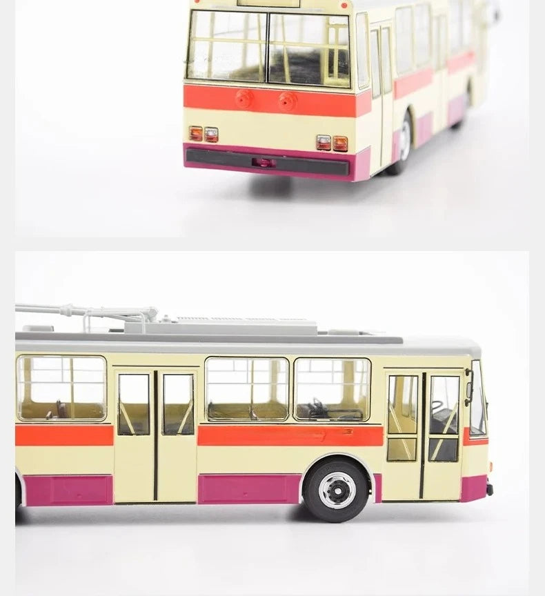 SKODA-14TR Dual-axle Trolleybus Vintage-style Bus 103663 Collectible Static Model