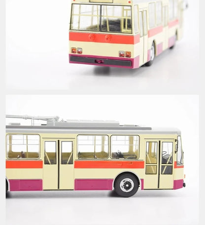 SKODA-14TR Dual-axle Trolleybus Vintage-style Bus 103663 Collectible Static Model