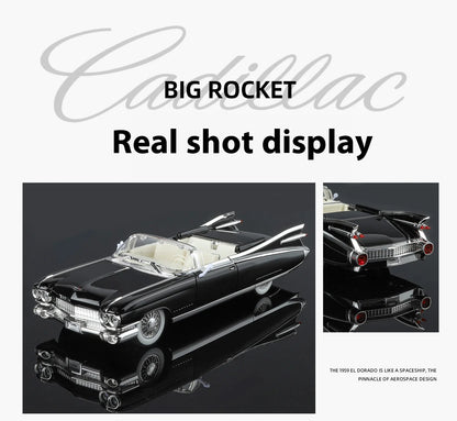 1:24 Retro Luxury Convertible Sports Car Diecast Model