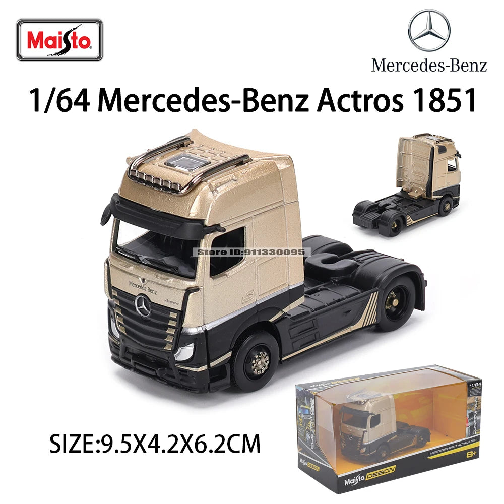 Maisto 1:64 Mercedes-Benz MACK Anthem International Trailer model simulation car model alloy car toy male collection gift