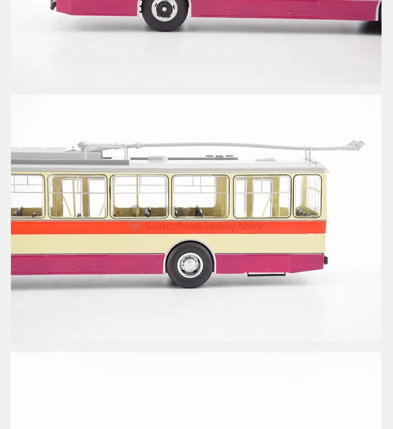 SKODA-14TR Dual-axle Trolleybus Vintage-style Bus 103663 Collectible Static Model