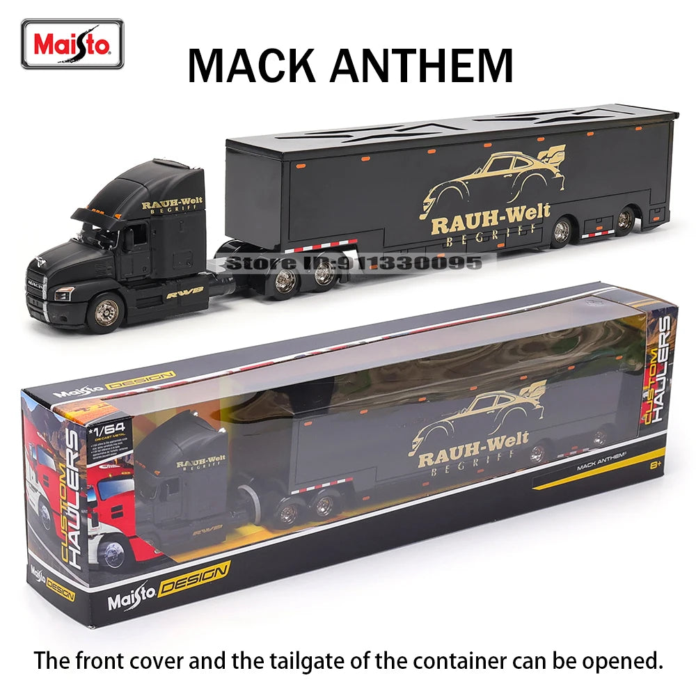 Maisto 1:64 MACK Anthem 2019 FORD LoneStar Transport Casting Manufacturing Trailer Model Simulation Model Alloy Car Collection