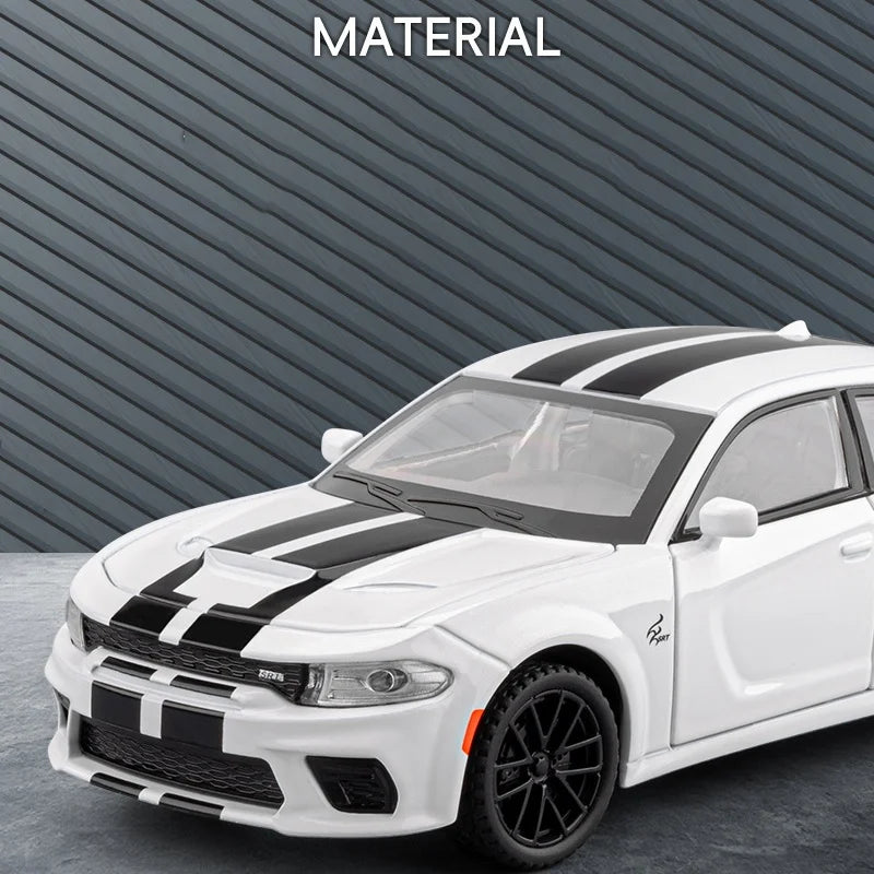 1:32 Charger SRT Hellcat Alloy Muscle Car Model with Sound, Lights, Pull-Back Action