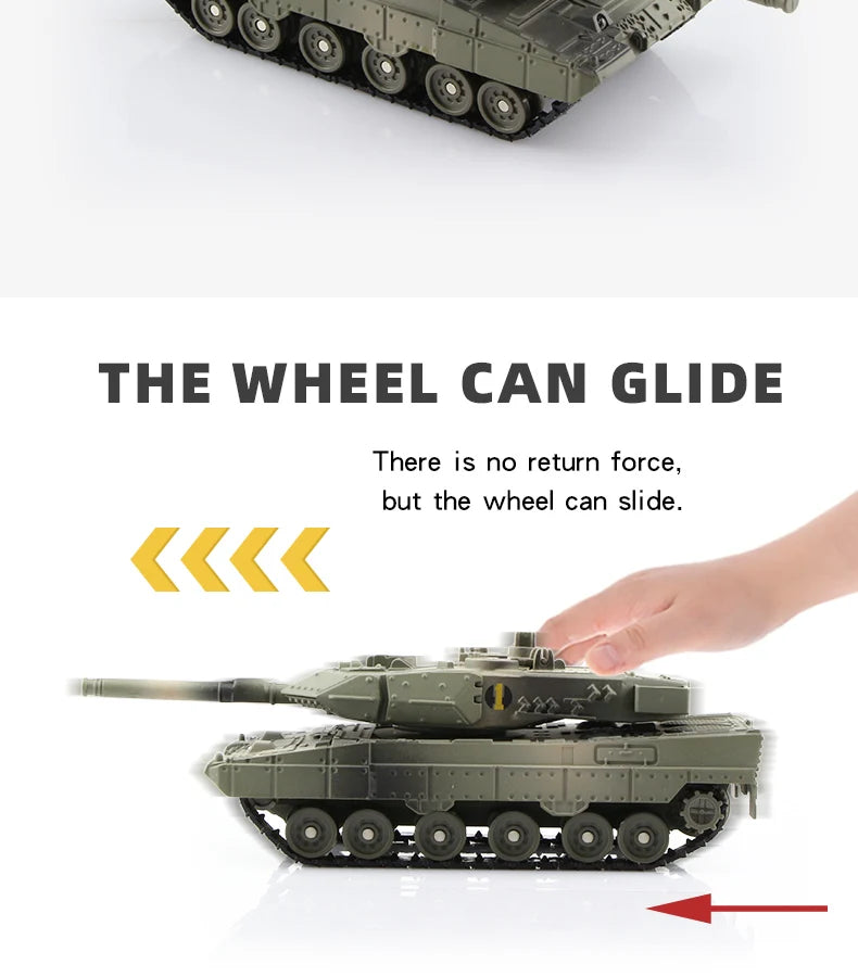 Main Battle Tank Leopard 2 M1A2 Abrams Type 99 - Diecast Collectible Model - Sound & Light Edition