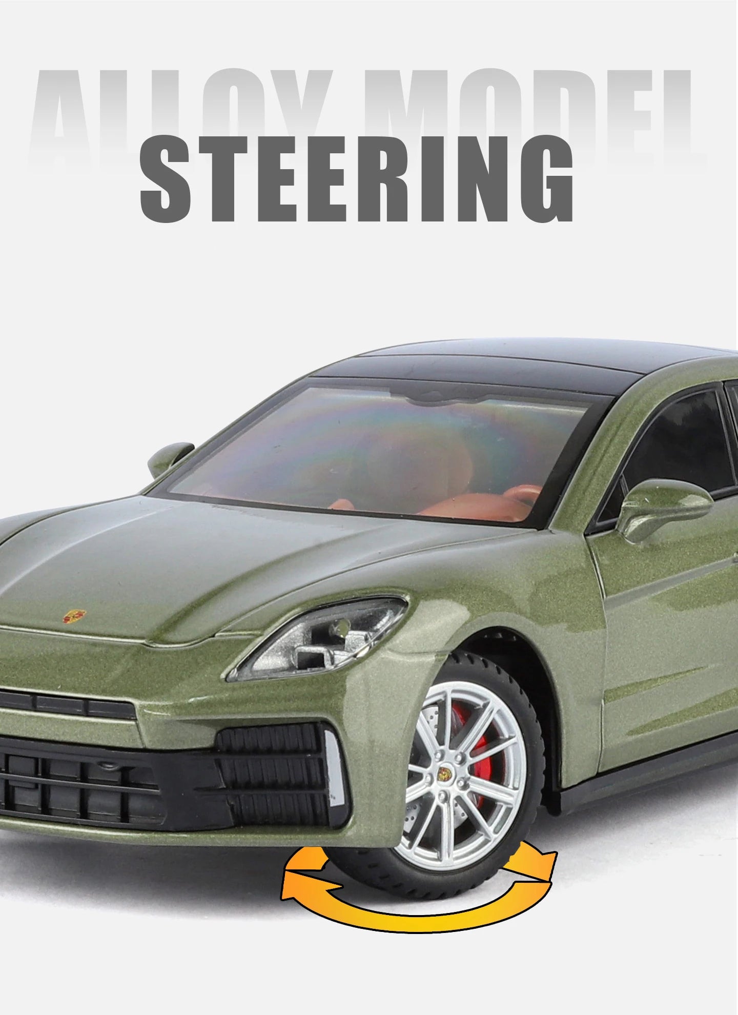 Porsche Panamera Diecast Alloy Model Car with Sound, Light &amp; Pull-Back Action