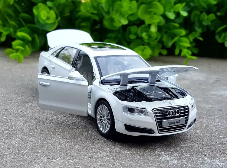 Audi A8 Luxury Sedan Diecast Model Car with Sound & Light – 1:32 Scale