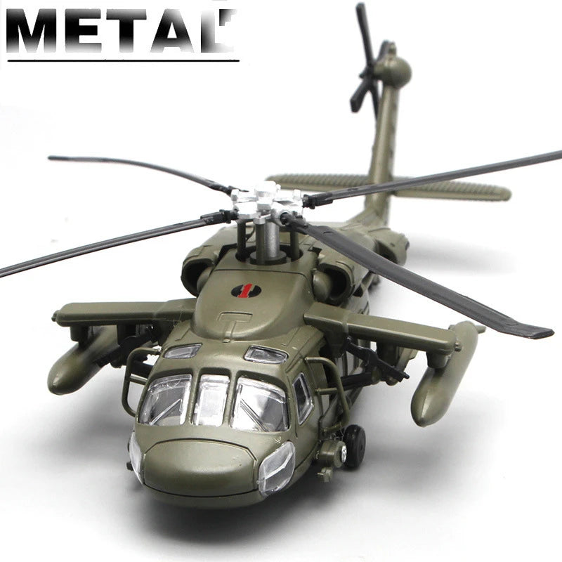 Sikorsky  UH-60 Black Hawk Helicopter Diecast Collectible Model Sound & Light Effects