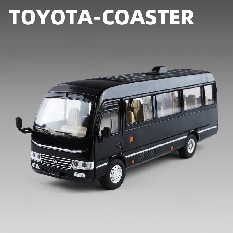 Toyota Coaster Mini Bus Diecast Model Vehicle - Sound & Light Efects