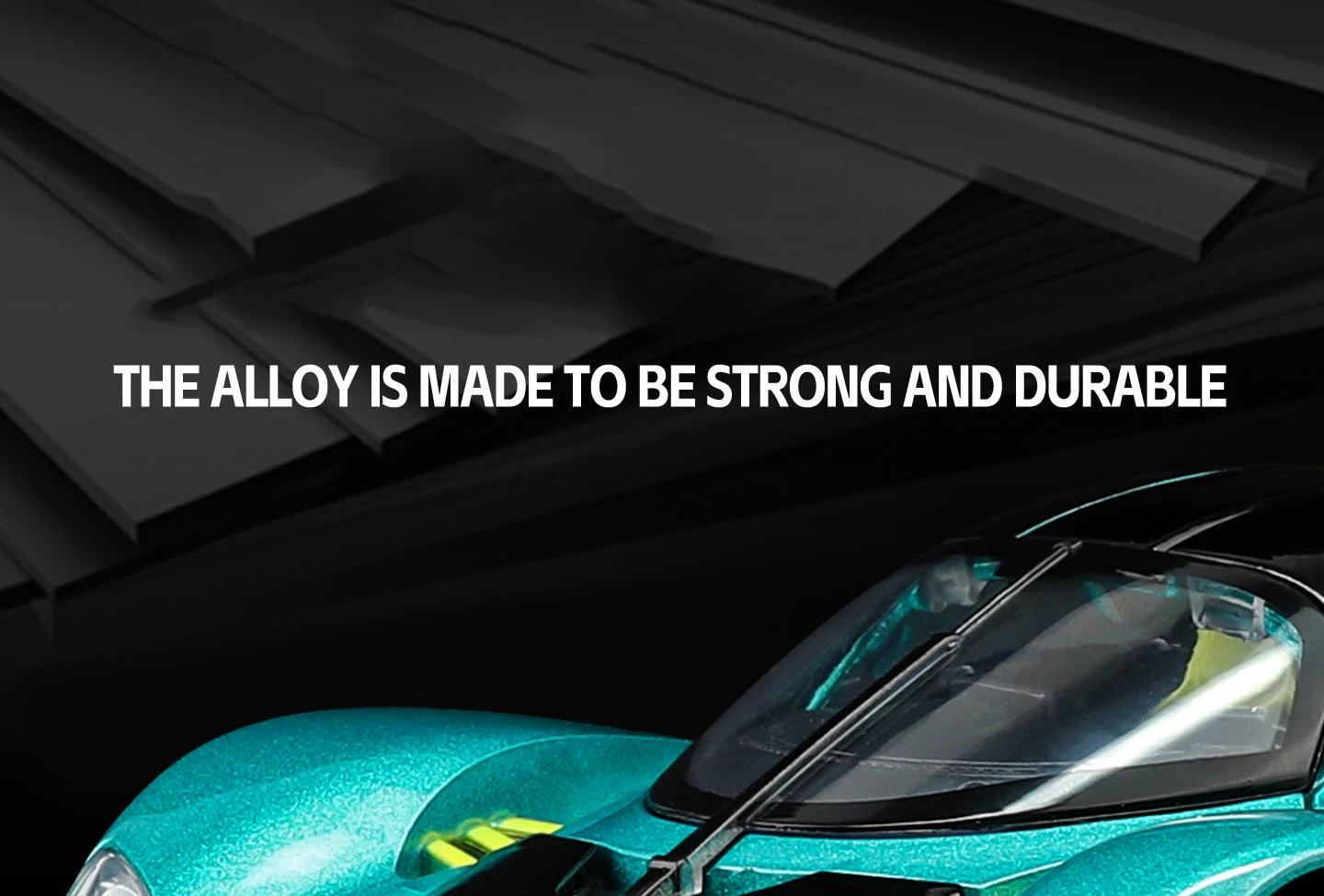 Aston Martin Valkyrie Supercar Diecast Model – Sound, Light and Pull Back Collectible Edition