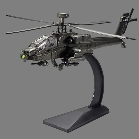 AH-64 Apache Gunship Helicopter Diecast Collectible Model Sound & Light Effects