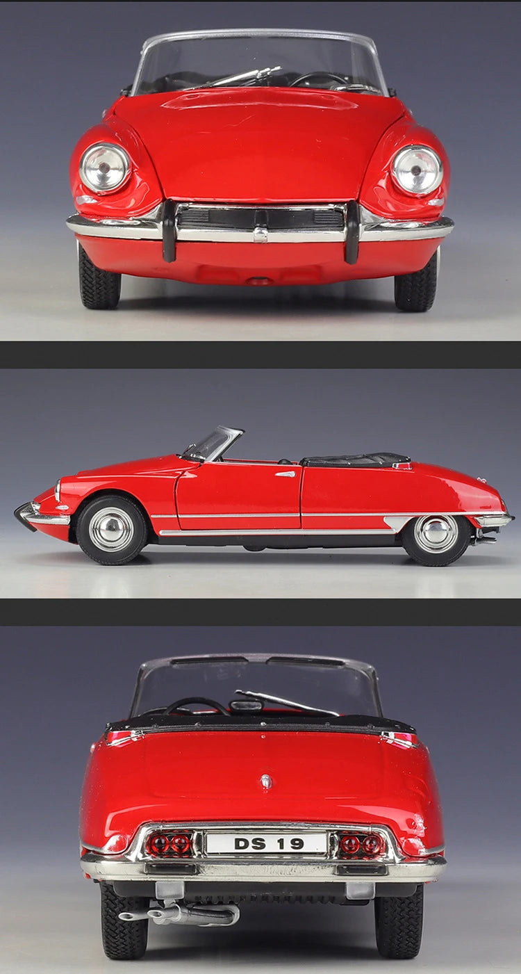 WELLY 1:24 Citroen DS19 Cabriolet Alloy Car Diecasts & Toy Vehicles Car Model Miniature Scale Model Car Toy For Children