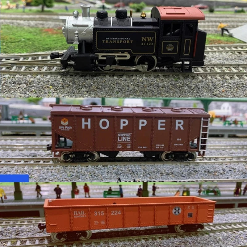 HO Scale 1:87 Electric Model Train Set with Locomotive, Carriages and Track