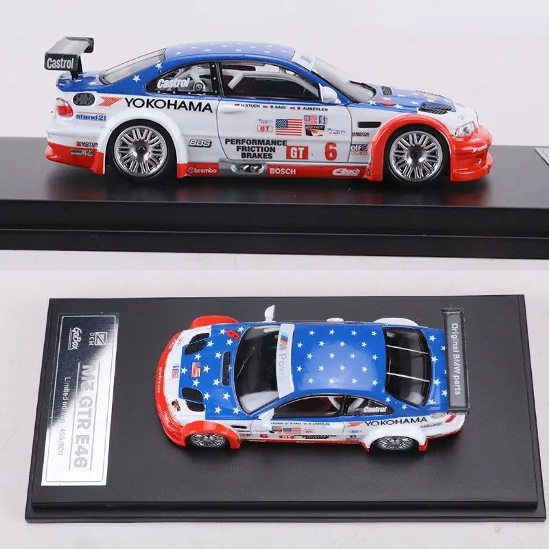 DCM 1:64 BMW M3 GTR E46 Racing Car Diecast Model Collectible