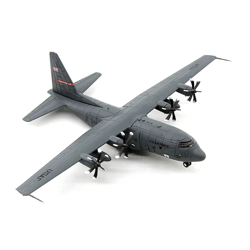 JASON TUTU 1:200 Diecast Airplane Model American AC-130 Attack Air Gunship Aircraft Model Alloy C-130 Hercules Transport Aircraf