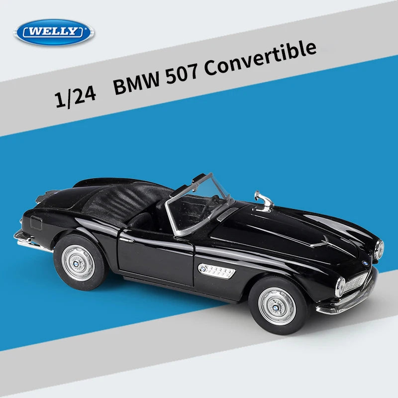 WELLY 1:24 BMW 507 Convertible BMW 507 Soft-Top 1956 Alloy Car Model Diecasts & Toy Vehicles Collect Car Toy Boy Birthday gifts