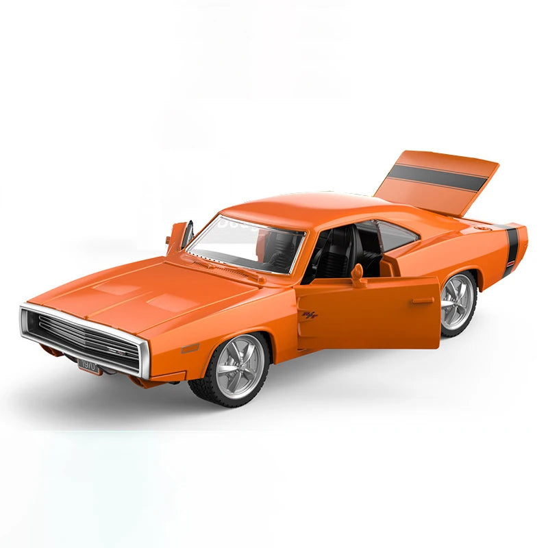 1970 Dodge Charger R/T Diecast Model Car – 1:32 Scale with Sound, Light & Pull-Back Action