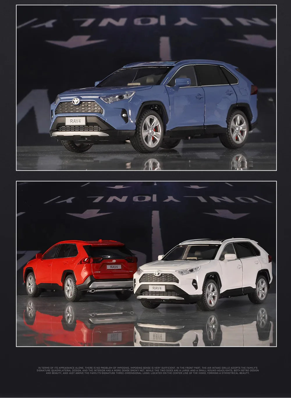 Toyota RAV4 1:24 Diecast Alloy SUV Model Car with Sound & Light