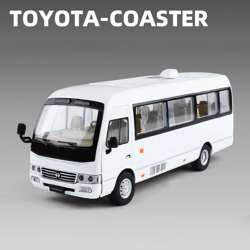 Toyota Coaster Mini Bus Diecast Model Vehicle - Sound & Light Efects