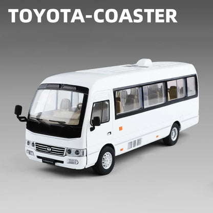 Toyota Coaster Mini Bus Diecast Model Vehicle - Sound & Light Efects
