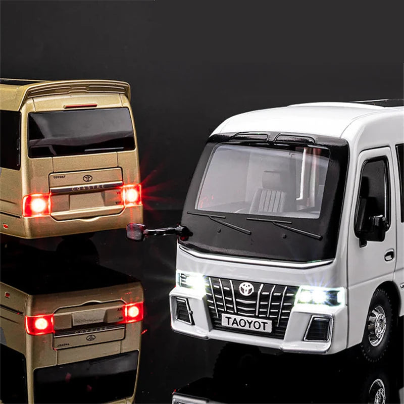 Coaster Mini Bus Diecast Model Vehicle - Sound & Light Effects Collection