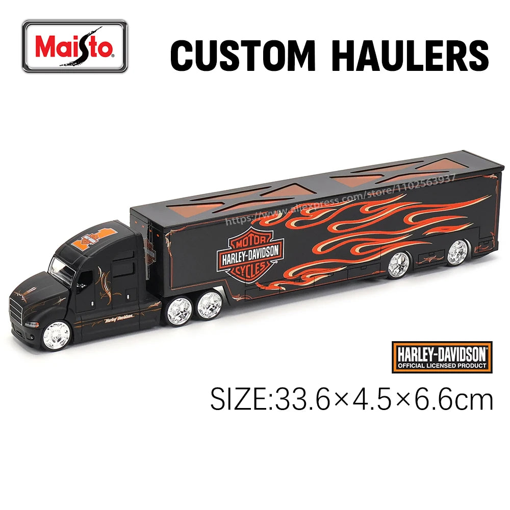 Maisto 1:64 MACK Anthem 2019 FORD LoneStar Transport Casting Manufacturing Trailer Model Simulation Model Alloy Car Collection