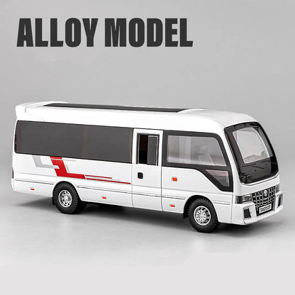 Coaster Mini Bus Diecast Model Vehicle - Sound & Light Effects Collection