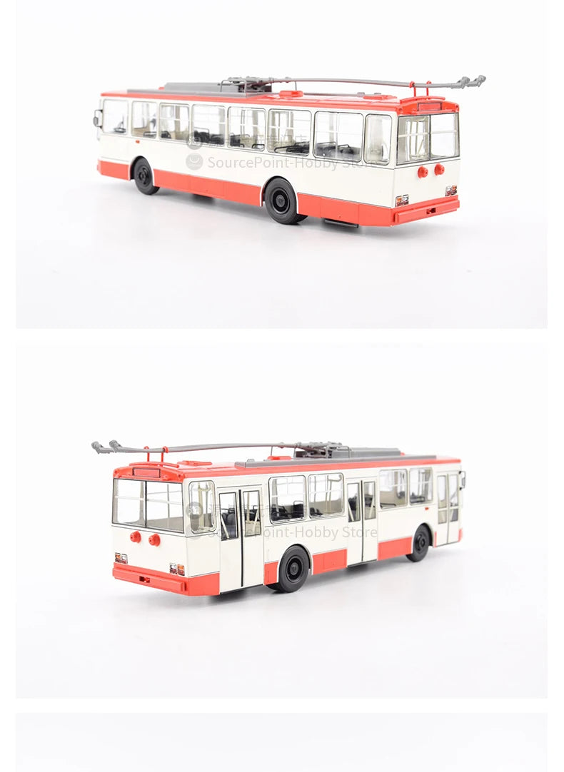 1:43 Škoda 14TR Czech Double-Axle Trolleybus Die-Cast Model