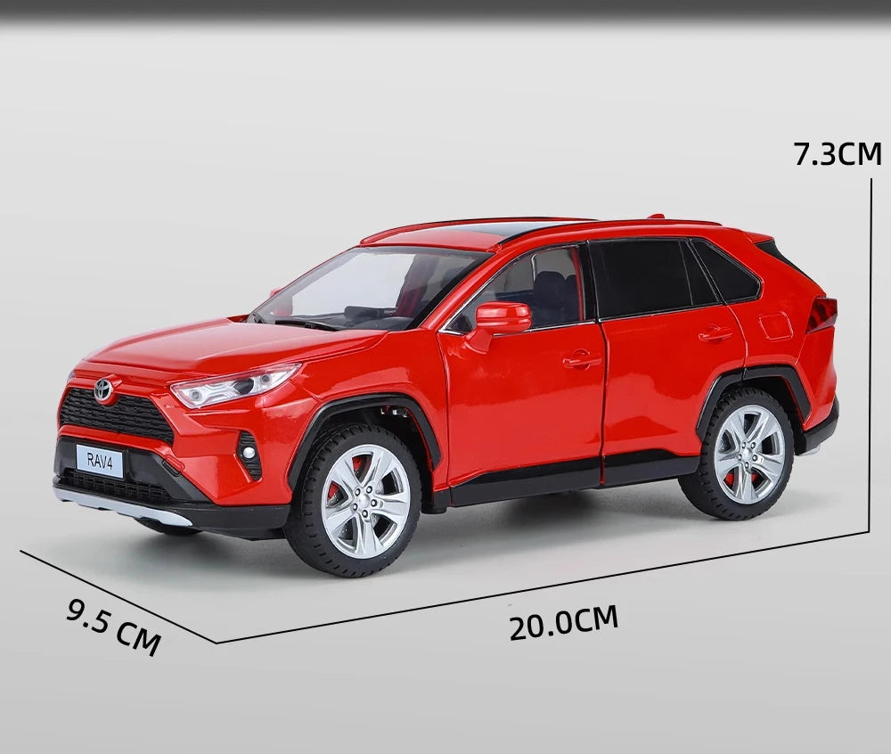 Toyota RAV4 1:24 Diecast Alloy SUV Model Car with Sound & Light