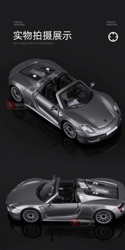 Bburago Porsche 918 Spyder 1:24 Diecast Model Car