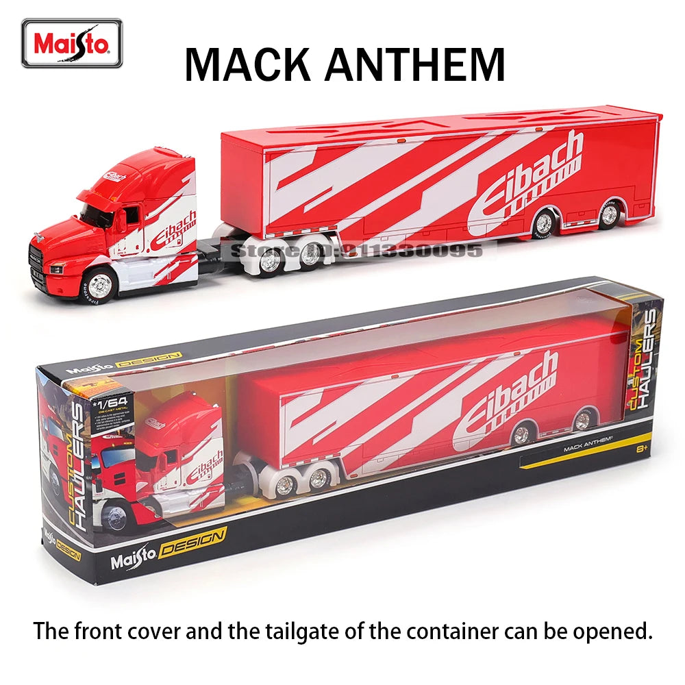 Maisto 1:64 MACK Anthem 2019 FORD LoneStar Transport Casting Manufacturing Trailer Model Simulation Model Alloy Car Collection