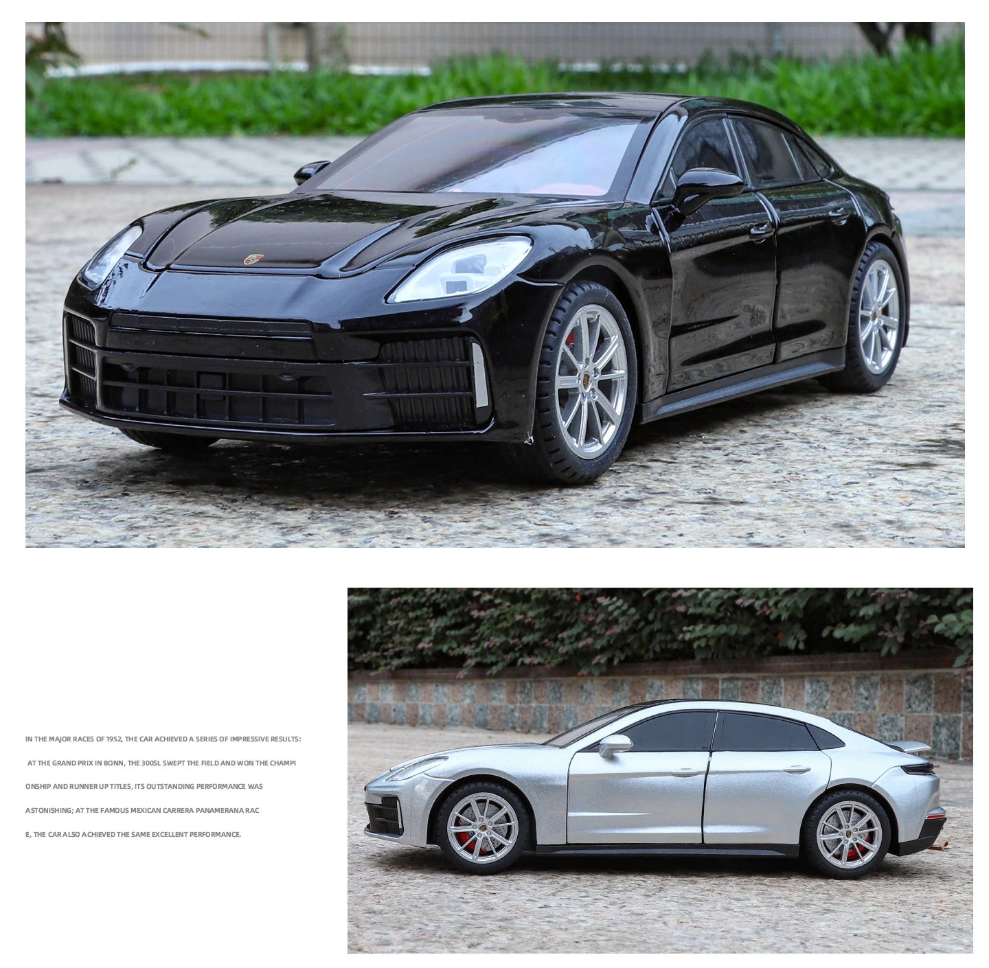 Porsche Panamera Diecast Alloy Model Car with Sound, Light &amp; Pull-Back Action